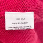 Eileen Fisher 100% Hemp Cap Sleeve V-Neck Knit Sweater Red Women's Size Small Photo 3