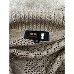 Vintage 80s Jintu Brown Knit shawl collar short sleeve wool blend Cardigan M Size L Photo 7