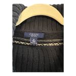 CHAPS Black and White Striped Cowl Neck Long Sleeve Knit Sweater Size Medium Photo 1