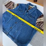 Vintage Faded Glory Denim Brown Fair Isle Sweater Top Jacket Shacket 22/24W XL Blue Photo 7