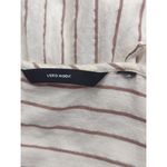 VERO MODA Top Woman's Medium Tan Brown Metallic Striped Peplum Singlet Woven Photo 8