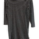 Madewell New  Black Striped Keyhole Long Sleeve‎ Mini Quality Dress - size M Photo 0