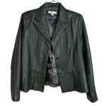 Coldwater Creek Green Leather Jacket Photo 0