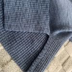 Lou & grey  Blue Wool Blend Sweater Size SM Tunic Style slit Sides Boat Neck L/S Photo 4