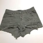 Angel Kiss Distress Short Denim Green Olive Army 1 Photo 1