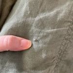 Michael Stars  Green Linen Full Zip Sleeveless Jacket Vest Womens XS Utility Fall Photo 4