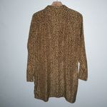 Boohoo 14 Shirt Dress Long Sleeved Tan Leopard Print Plus Photo 4