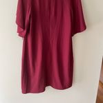 H by Halston  Maroon Casual Shift Dress Size 8 Photo 4
