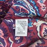 Umgee  burgundy red paisley baby doll ruffle oversized top v- notch neck boutique Photo 3