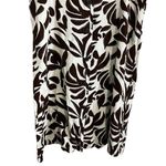 Ann Taylor Factory Women's Size 16 Brown Floral A Line Midi Skirt Linen Blend Photo 1