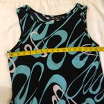 Blue black sleeveless 2000s aline shift dress retro vibe Measurement in pics Size M Photo 3