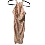 Akira  Pink Lace Halter Bodycon Dress Sleeveless Formal Party Cocktail‎ Small Photo 1