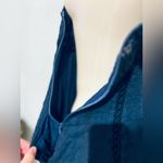 Free People Wherever You Go Crochet Mini Dress in Navy Blue Sleeveless Size 0 Photo 13