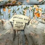 American Eagle Blue Floral Ruffled Trim Wrap Mini Skirt Size S Photo 4