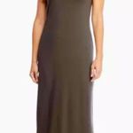 Eileen Fisher Scoop Neck Jersey Midi Dress Bark Brown Size S Photo 9
