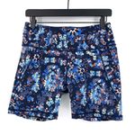 Sweaty Betty NWT Power 6" Biker Shorts Blue Floral Kaleidoscope Print M Photo 0