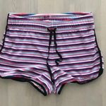 Juicy Couture  Black Label “Poolside” Cotton Velour Striped High Waist Shorts Photo 0