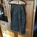 Avanti Vintage  Black Suede Leather Midi Skirt 8 Photo 1