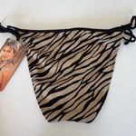 XOXO NWT vintage zebra print bikini bottom dead stock size small made in USA Photo 3