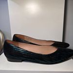 Bocage Metallic Striped Pointed Toe Flats Black & Blue Elegant Shoes Photo 2