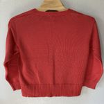 Chico's NEW Valen Cotton Cozy Split Hem Sweater Tomato Orange Red Size 3/XL Photo 3