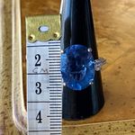 Color Changing Fluorite Sterling Silver Cocktail Ring Size 10 Blue Photo 7