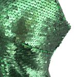 Lulus  Emerald Green Sequin Halter Mini Dress Party Formal Size Large NWT Photo 4