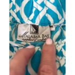 Malabar Bay Women's Pajama Pants Medium Blue White Geometric Print Lounge Photo 1
