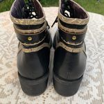 Durango  Black & Gold Leather Lace Up Booties Size 6M Photo 3