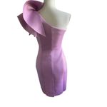 Eliza J One Shoulder Scuba Cocktail Dress Lilac Size 4 Photo 3