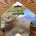 Alaska Knits Outdoor Merino Wool Blend Midweight Crew Socks Fisherman Core D14 Tan Photo 2