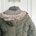 Eddie Bauer • Sun Valley Down Parka green puffer quilted hood faux fur trim 650 Photo 12