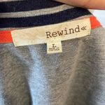Rewind Navy & Gray Striped Cotton Jerseys Blazer Photo 4