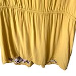 Anthropologie Duet Yellow Embroidered Beaded Tassel Caftan Swim Beach Cover-Up Photo 8