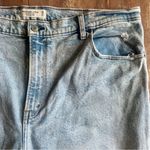 Abercrombie & Fitch The 90s Straight Ultra High Rise Light Wash Distressed Jeans Photo 5