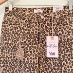 Ymi NWT  Ankle High Rise Leopard Print Raw Hem Jeans 5/27 Distressed Photo 4