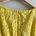 J.Crew Yellow Lace Above the knee MIDI Casual Work attire Dress Sz 0 Sleeveless Photo 5