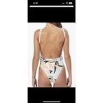 Charlie Holiday Anthropologie Tropical Malibu Belted White One Piece Swimsuit XS Photo 1