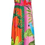 Farm Rio 💕💕 Double Scarves Midi Dress ~ Bahia Girls Scarf + Tropical Scarf XS Photo 9