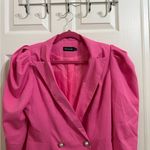 Pretty Little Thing  Fuscia Hot Pink Puff Sleeve Blazer Dress Photo 6