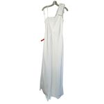 Mac Duggal  NWT Crepe One Shoulder Bow Gown in White Size 12 Photo 3