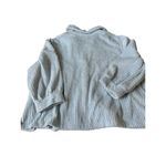 Collections Etc Light Blue Ribbed Collared 3/4 Sleeve Waistcoat Shirt XL Photo 2