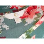 NEW "C" women's small green/floral ruffle sleeve short sleeve BOUTIQUE top Photo 2