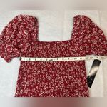 Trixxi Clothing Company Red Floral Smocked Puff Sleeve Mini Dress Photo 9