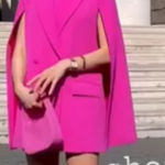 ZARA Pocket Cape Blazer Bloggers Favorite Cape Pink Size XS NEW Photo 0