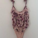 Free People  Take it away bodysuit pink floral medium Photo 4