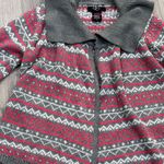 it's our time Women’s Small It’s Our Time Pink & Gray Cardigan Sweater Photo 1