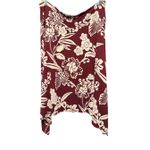 Tommy Bahama Floral Print Skirt Maroon Cream Flowers Casual Bohemian Medium New Photo 1