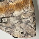 Forth & Towne Tan Calf Leather Snake Print Satchel Handbag Purse Womens Luxury Photo 3