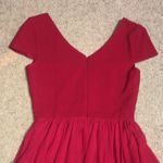 Dress the Population Corey Cap Sleeve V-Neck Chiffon Lace Dress Garnet XXS Photo 9